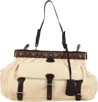 Ferragamo Pre-owned Handbags, female, Beige, Size: ONE SIZE Pre-owned
