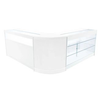 MonsterShop Triton LED Shop Counter Set K1500, B1500 & CM60 - White