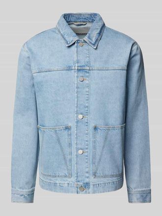 Armedangels Armedangels Regular Fit Jeanshemdjacke mit aufgesetzten Taschen in Blau, Gr&ouml;&szlig;e XL