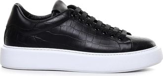 Giuliano Galiano Sneakers - Heren - Sneakers - Zwart - 45 EU - Leer - Schoenen