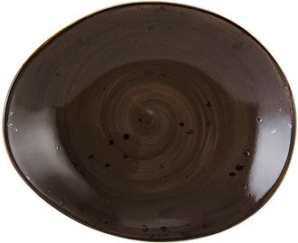 Tuxton Artisan Geode Ellipse Plate 10x8-1/4x1-3/4, 12 Pieces