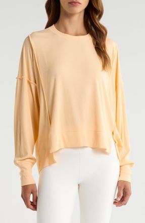 Free People FP Movement All My Love Long Sleeve Rib T-Shirt in Pina Colada at Nordstrom, Size X-Large