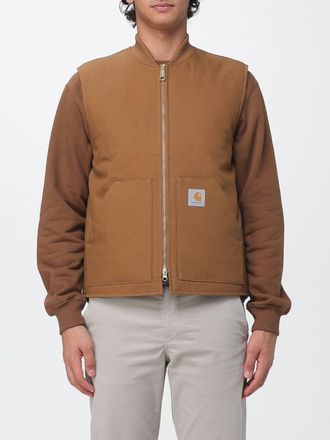 Carhartt Work in Progress Gilet utility in canvas Dearborn con collo bomber