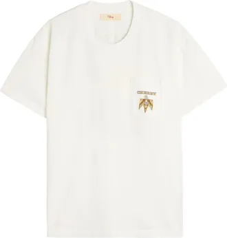 Cherry Los Angeles Majave Desert T-shirt met zak en print - Beige