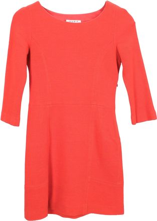 Sandro Sandro Stretch Mini Dress in Orange Acrylic