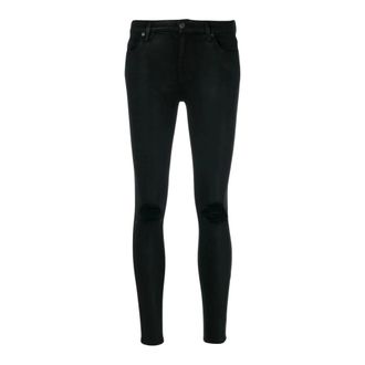 7 For All Mankind Coated Ankle Jeans - Dames - Jeans - Zwart - Maat: W30 Leer