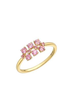 Bony Levy 14K Gold Semiprecious Stone Stackable Ring in 14K Yellow Gold Pink Topaz at Nordstrom, Size 7.5