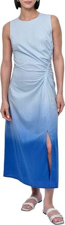 DKNY Printed Dip Dye Midi Dress