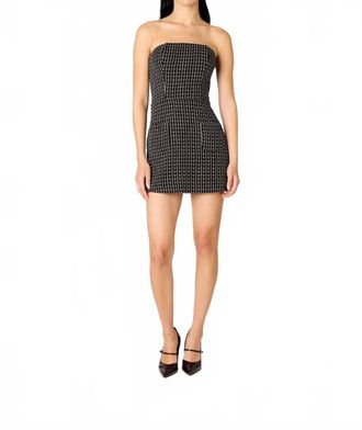 Nia Thea Strapless Dress In Black