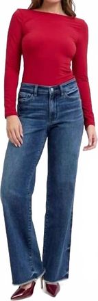 Judy Blue Raw Hem Mid Rise Jeans In Dark Wash
