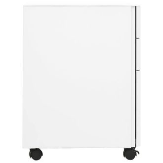 Berkfield Home Mobile File Cabinet White 30x45x59 cm Steel | Size: 30 x 45 x 59 cm