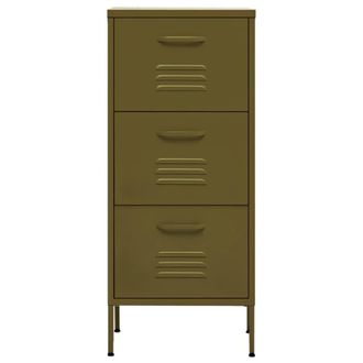 Berkfield Home Storage Cabinet Olive Green 42.5x35x101.5 cm Steel