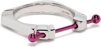 Eéra 18K White Gold Square Hug Ring - Womens - Silver