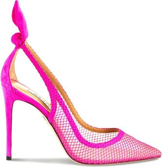 Aquazzura Suede High Heel Pumps - Dames - Pumps - Roze - 39 EU - Schoenen