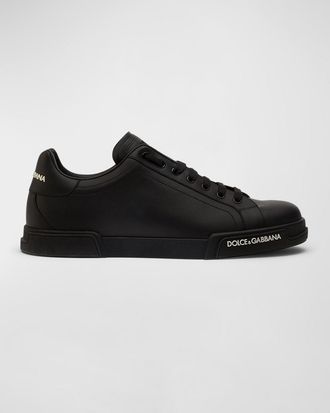 Dolce & Gabbana Men & apos;s Portofino Calf Leather Low-Top Sneakers