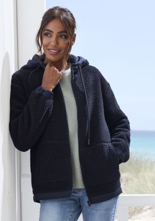 Elbsand Fleecejacke ELBSAND, Damen, Gr. 36, schwarz, Fleece, Obermaterial: 100% Polyester, unifarben, gerade h&uuml;ftlang, B&uuml;ndchen, Jacken Fleecejacke, &Uuml;bergangs