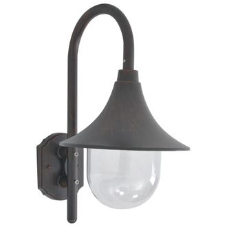 vidaXL Vidaxl - L&aacute;mpara De Pared De Jard&iacute;n Aluminio Color Bronce E27 42 Cm