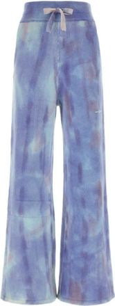 Amiri tie-dye wide-leg track pants - women - Cotton - S - Blue