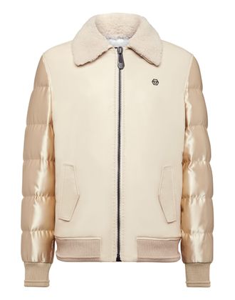 Philipp Plein Leren Bomber