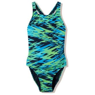 Speedo Hyperboom Print Medalist One Piece Badeanzug f&uuml;r Damen | t&uuml;rkis