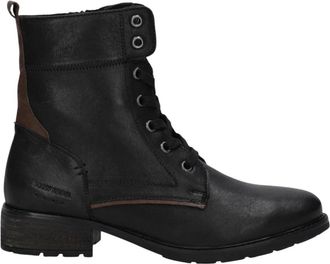 Josef Seibel Kate 07 Enkellaars - Dames - Veterlaarzen - Zwart - 41 EU - Leer - Schoenen