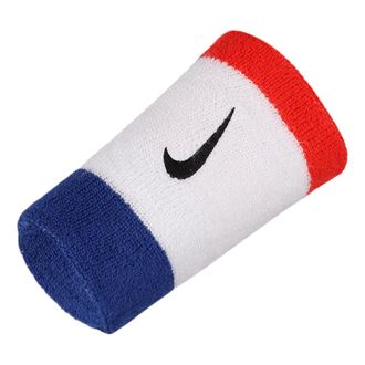 Nike Swoosh Double Wrist Band White Blue Red AC2287-620