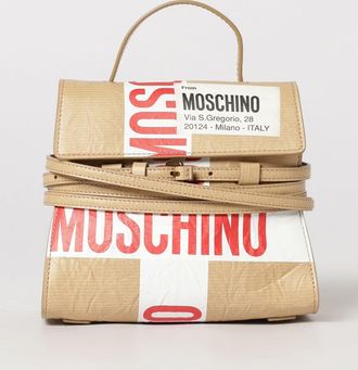 Moschino Borsa Tie Me in pelle con logo stampato