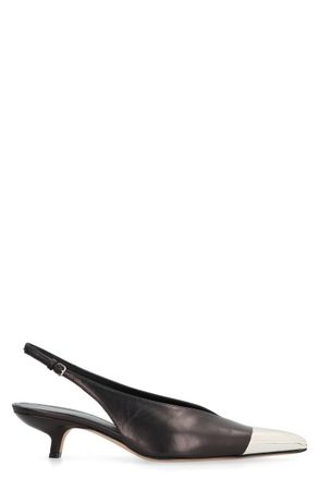 Sportmax Liuti Leather Slingback Pumps