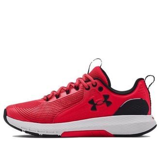 Under Armour Charged Commit 3 Training Shoes Red Halo Grey 3023703-600