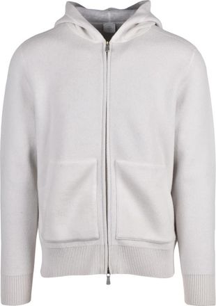 Eleventy Felpa con zip - Heren - Vesten - Beige - M - Wol - Truien & Vesten