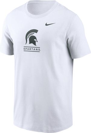 Nike Michigan State Spartans Nike Mens College T-Shirt in White | N19910AMST-8V3