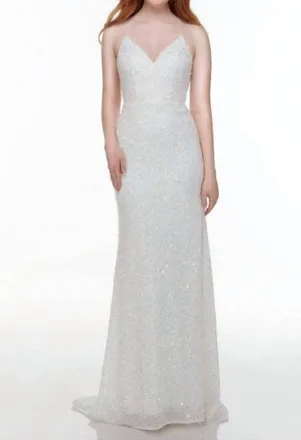 Alyce Paris Strappy Back Sequin Prom Gown In Magic Opal