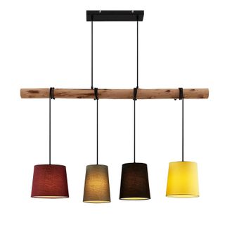 Lindby L&aacute;mpara Colgante moskau En Marr&oacute;n De Madera - Lindby
