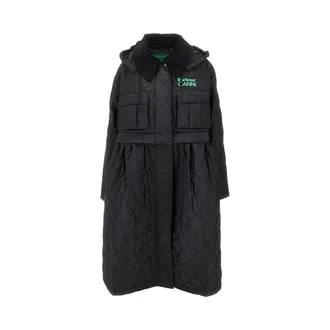 Ganni Quilted jacket with detachable peplum Woman 10