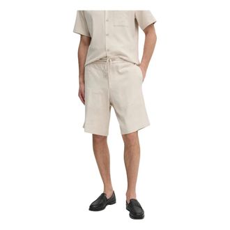 Iceberg Shorts met elastische taille - Heren - Korte broeken - Beige - Maat: M Katoen