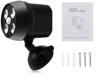 OEM Aplique De Pared Led Nighthawk Para Exteriores Con Sensor De Movimiento, Autom&aacute;tico Y Color Negro