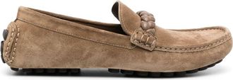 Gianvito Rossi braided suede loafers - men - Calf Leather/Calf Suede/Calf Suede/Rubber - 41.5 - Neutrals
