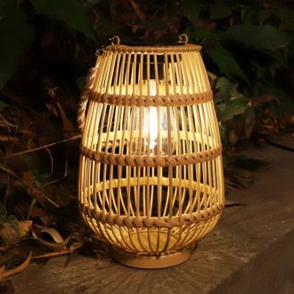 OEM Farol Solar De Jard&iacute;n Para Exteriores, Estilo Bohemio, De Rat&aacute;n Resistente Al Agua, Para Colgar O Colocar En El Patio O El Balc&oacute;n