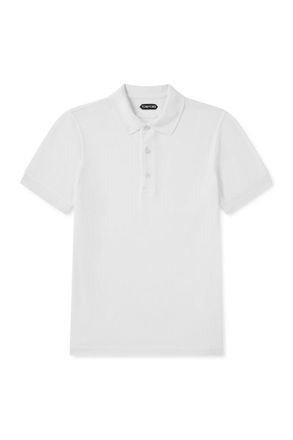 Tom Ford Slim-Fit Lyocell and Cotton-Blend Piqué Polo Shirt