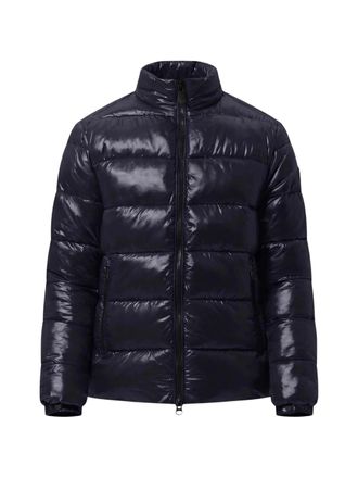 Save The Duck Navy Jobim High Neck Glossy Padded Jacket