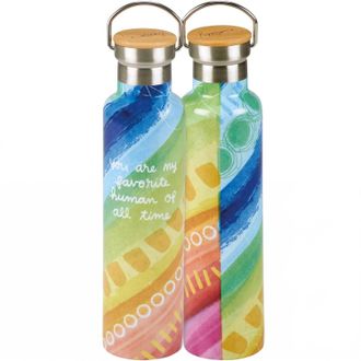 Primitives By Kathy You Are My Favorite Human Insulated Water Bottle In Blue Multi