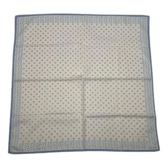 Celine Pre-owned Scarves, female, White, Size: ONE SIZE Pre-owned Vintage Silk Scarf