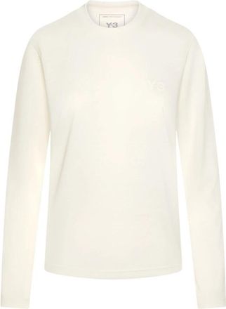 Yohji Yamamoto Klassiek Logo Longsleeve Shirt - Dames - Longsleeves - Wit - L - Tops