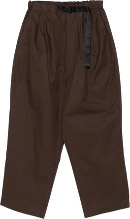 Comme Des Garçons pleated belted trousers - Brown