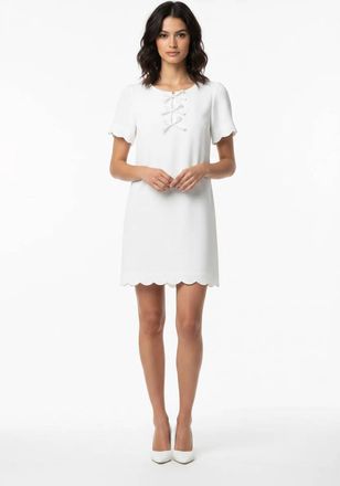 She + Sky Short Sleeve Mini Dress In White