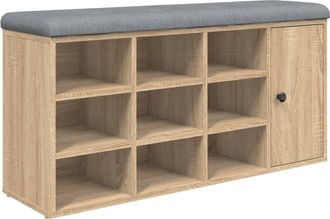 vidaXL Vidaxl - Banco Zapatero Madera De Ingenier&iacute;a Roble Sonoma 102x32x50 Cm
