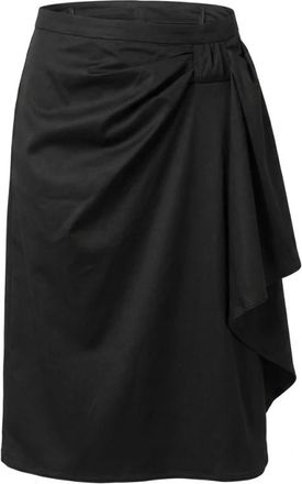 Max Mara Rokken, Dames, Zwart, S, Katoen, Katoenen rok met zijdelingse beweging