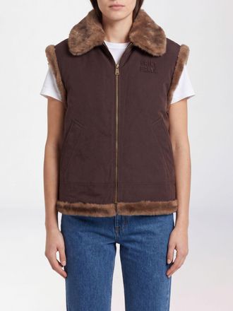 MC2 Saint Barth Gilet corto in pelliccia sintetica con chiusura a zip