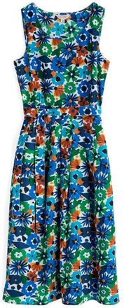 Seasalt Cornwall Belle Print Fit & Flare Dress in Screenprint Floral Chalk at Nordstrom, Size 14 Us