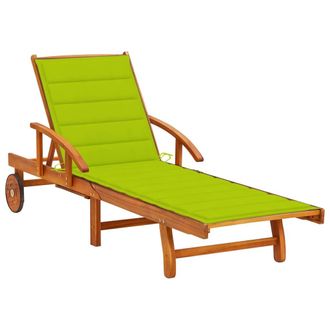 vidaXL Tumbona De Jard&iacute;n Con Coj&iacute;n Madera Maciza De Acacia Vidaxl